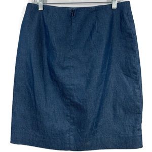 Ann Klein Navy Blue Skirt Cotton Blend Size 8